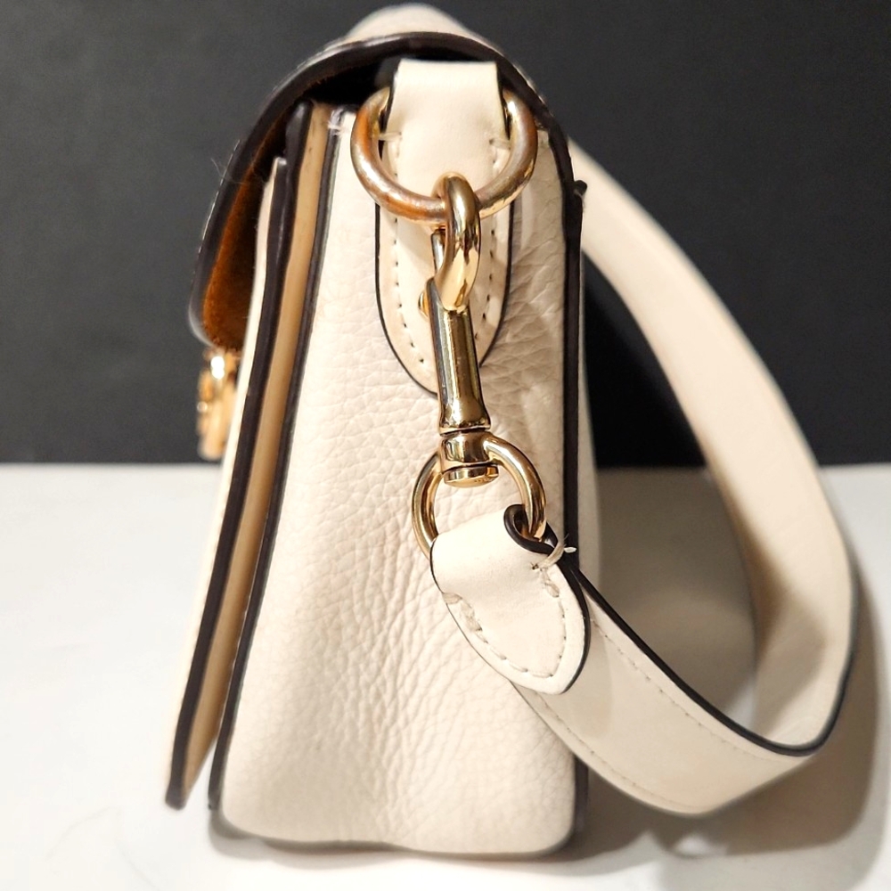Coach Georgie Signature Leather Shoulder Hand Bag C4067 Chalk - Picture 8 of 15